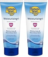BANANA BOAT Moisturising Sunscreen Lotion SPF50+ 200g, Skin feels Moisturised and Nourished, UVA + UVB Broad Spectrum, Non-Greasy, 4-Hour Water Resistant, Made in Australia (Pack of 2)