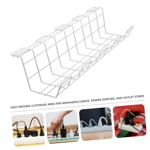 DOITOOL 2 piezas organizadores compactos para almacenamiento de cables bajo escritorio para control eficiente de cables y diseño reutilizable para fácil instalación miniatura 5