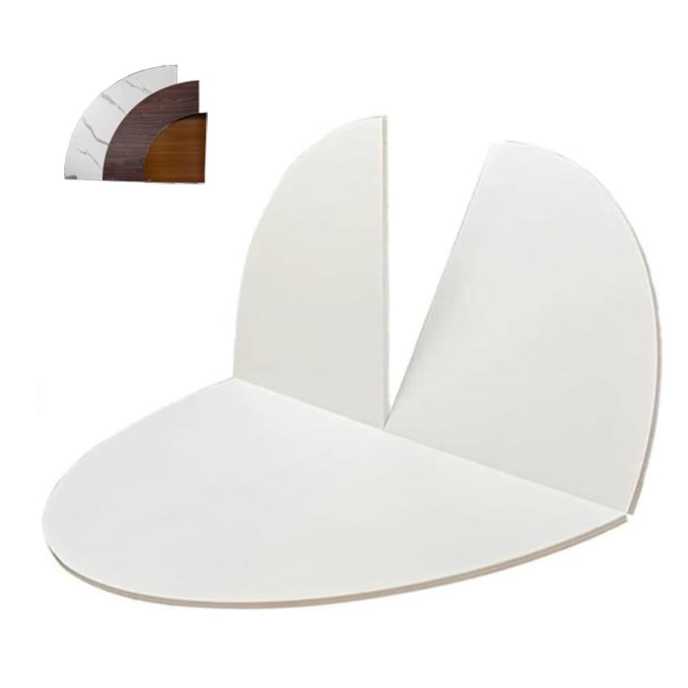 Rallonge de table ronde pliable en bois de 130 cm pour repas de famille