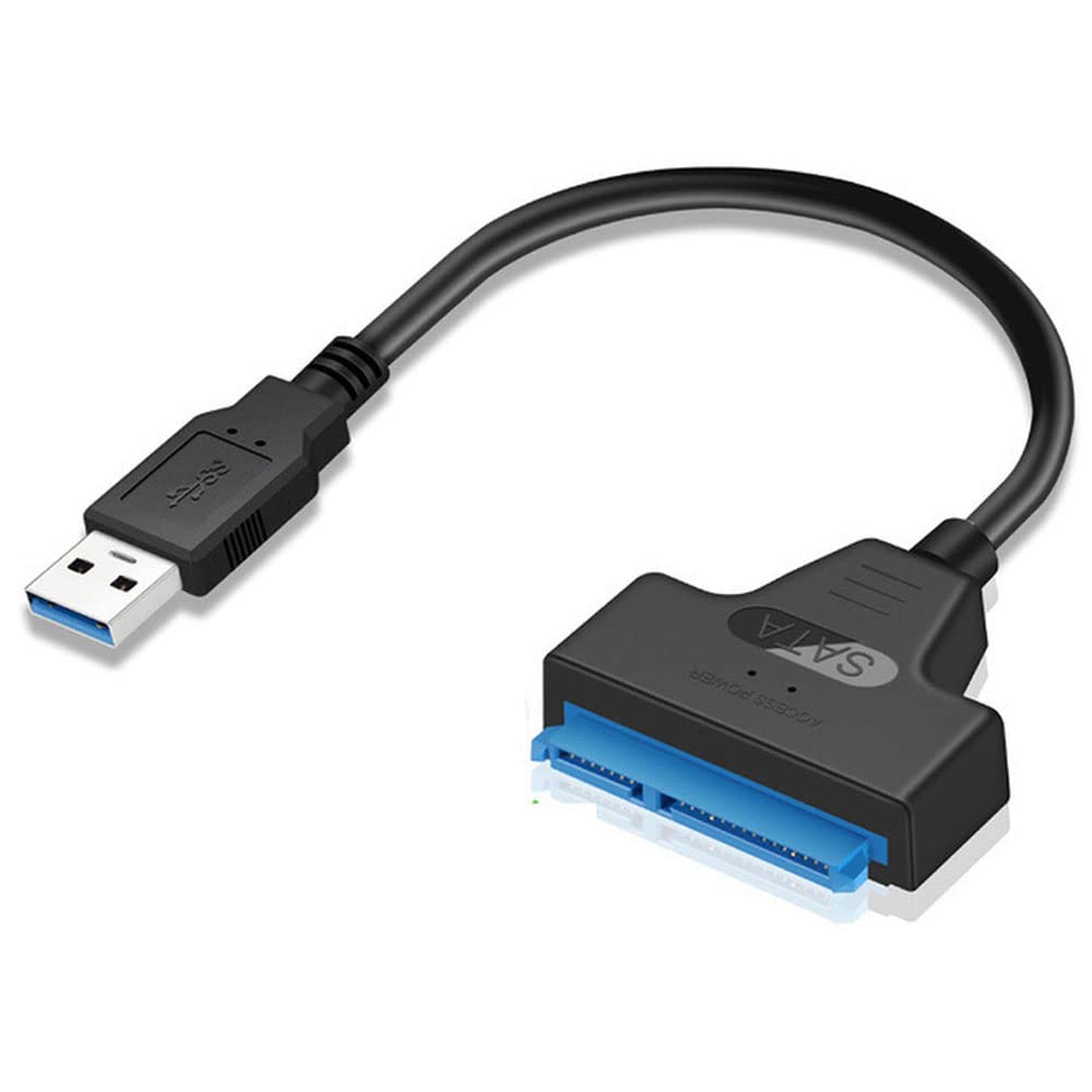 ezqnirk 1pcs USB 3.0 to SATA 7+15 pin Adapter Cable for 2.5 inch HDD SSD,USB3.0 20CM