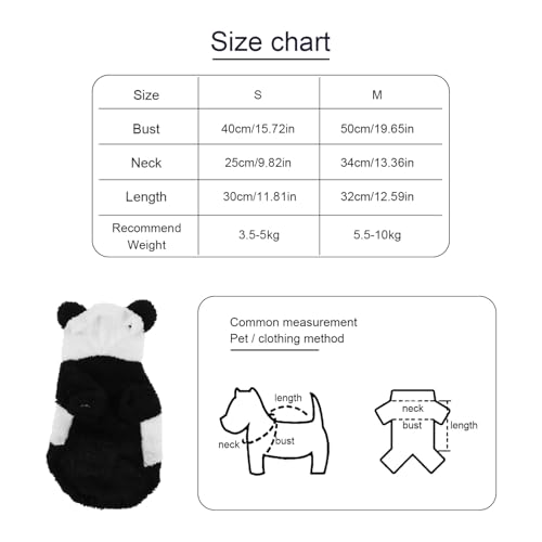 Disfraz Panda para Perro Talla M Ropa Cosplay miniatura 2