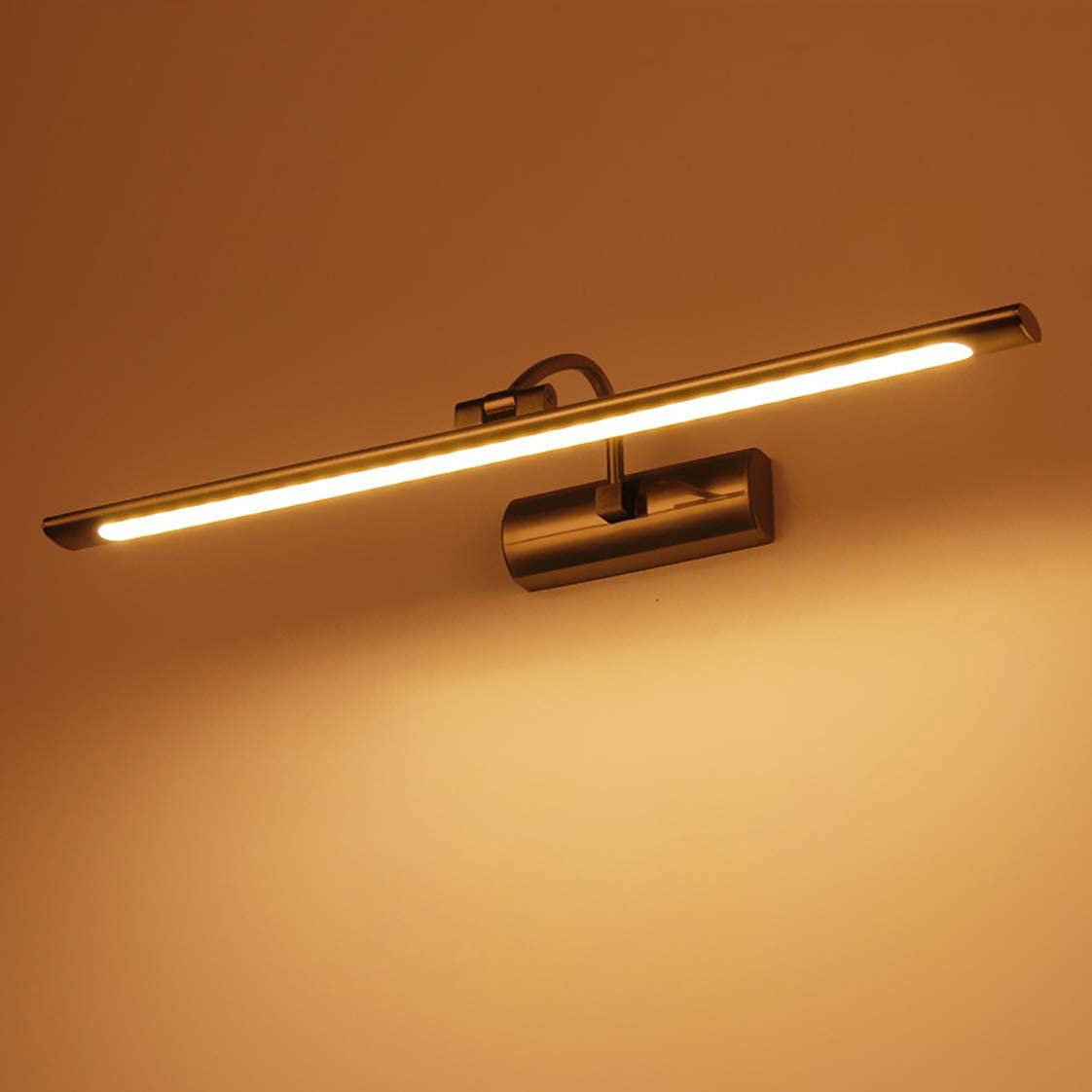 LED-Spiegelleuchte für Badezimmer, wasserdichte, schmale Installation, Wandbeleuchtung aus Edelstahl, kein Flimmern, LED-Schrankleuchte, Wandlampen für Schlafzimmer, warmes Licht, (16 W/82 cm) (warmes