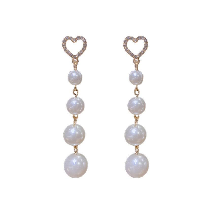 VIEN Pearl Elegant Long High-end Korean Tassel Earrings Womens Jewelry Pearl, Cubic Zirconia Alloy Drops & Danglers (B0CDQ9HGKQ) Amazon Price History, Amazon Price Tracker