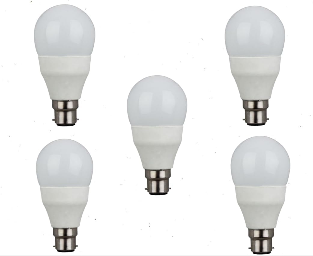 Vara Traditional GLS Light Bulb 240V 100W B22D Bayonet Cap White LED Warm White - 5 Pack Non Flicker