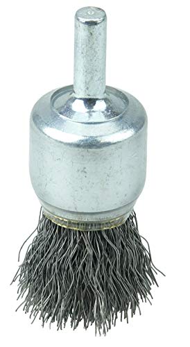 Image of Weiler 11004 3 /4 inch Coated Cup Crimped Wire End Brush, .0104 inch Steel Fill, Made in The USA (Pack of 10)