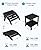 SERWALL 5-Piece Adjustable Adirondack Chair and Ottoman and Table Set, Black
