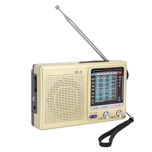 Radio portátil Zopsc AM FM SW WB con toma de audífono 3.5mm