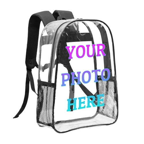 Custom Backpack Personalized Backpack For Women Men Design Your Own Work trip To Large-capacity Casual Cute Transparently Packet 16Inch2
