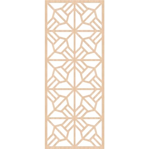 Image of Auburn Decorative Pierced Fretwork Wood Wall Panels, 33 3 /8 inchW x 84 3 /8 inchH x 1 /4 inchT, Red Oak