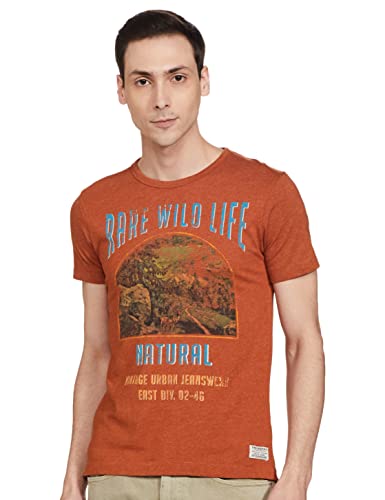Image of Max Men's Printed Crew Neck Casual T-Shirt