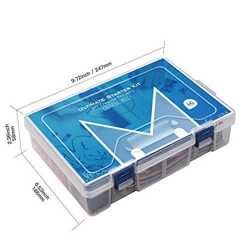 Miuzei Starter SetCompatible con Arduino Kit con Tutoría en Español, Breadboard, Servo, 9V 1A Power Supply, sensors, Leds para R3 Electronica Kit - imagen 7