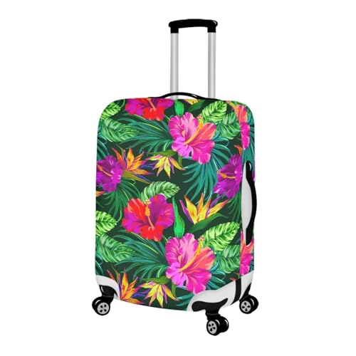 Tropical Floral Leaf Print Suitcase Cover Womens Travel Luggage Protector Cover Suitcase Baggage Decoraitve Covers for 22-25 inches2