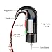 RICANK Electric Wine Aerator Pourer - Portable One-Touch Decanter and Dispenser Pump for Red and White Wine - Automatic Oxidizer With USB Rechargeable Spout Pourer - Black