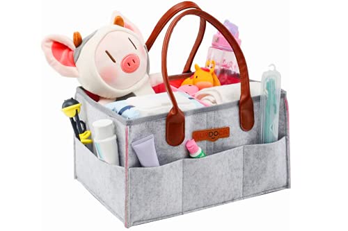 Bebe organizador, oganizador de pañales, SURDOCA® [Cambio de guardería] organizador pañales bebe , [Tapa de cuero amistosa del fregadero ]cesta pañales，[Esportón]caja pañales,organizador pañales pared