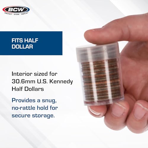 Tubo para monedas Half Dollars BCW, paquete de 196 miniatura 4