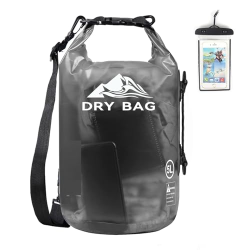 Image of 10 Liter Transparent Ocan Bag Roll Top Transparent Storage Bag Lightweight Dry for Traveling, Swimming, Kayaking, Camping, Fishing