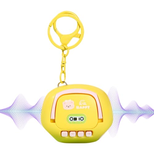 Porte-clés enregistreur vocal, mini appareil d'enregistrement audio de dessin animé pour réunions et conférences, capture sonore discrète portable avec 1...