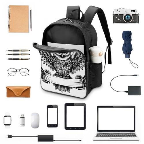 Mochila escolar de búho 3D idónea para excursiones y viajes de niños 4
