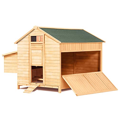 Großer Hühnerstall aus Holz mit 4 Nistkasten