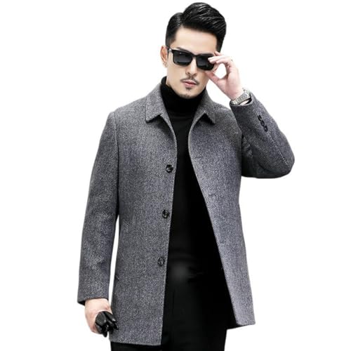 Veste hiver mi-longue homme laine cachemire trajets urbains