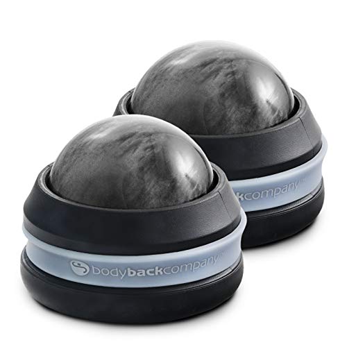 Massage Roller Ball and Muscle Roller Massager, Pain Relief Tool, Cold Therapy Massage Ball (Silver 2-Pack)