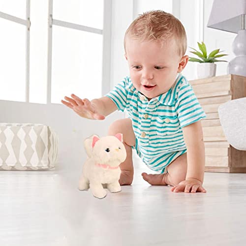 Gato de Pelúcia Eletrônico - Boneca de pelúcia fofinha e fofa realista de gatinho,Brinquedo de engat