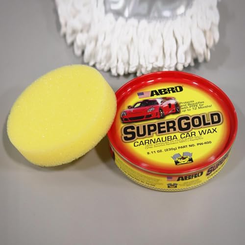 Cera para autos ABRO Super Gold Carnauba pasta 8 oz pack 2 miniatura 3