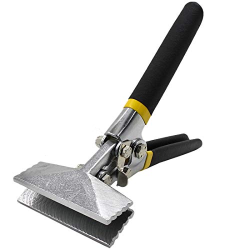 Tinmovys Sheet Metal Hand Seamer 3 Inch Straight Jaw Manual Metal Bender Sheet Metal Bending Pliers with Ergonomic Handle Flattening Tool