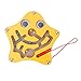 NUOBESTY Bois Labyrinthe Magnétique Puzzle Planche à Billes Jouets de Développement en Bois Conseil D'activité Motricité Fine Cadeau pour Enfants Filles Garçons Star
