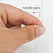 18 Pcs collapsible Big Eye Seed Beads Needles Set with Bottle