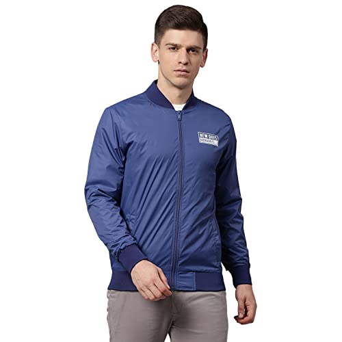 Image of Dennis Lingo Men's Solid Long-Sleeve Polyester Regular Fit Shell Jacket - Waterproof, Lightweight, Casual Winterwear for Men