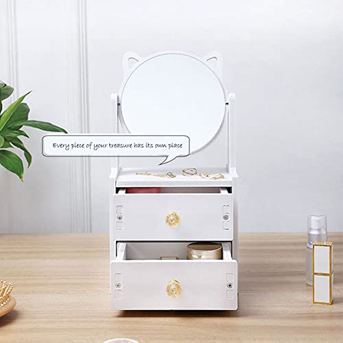 Espejo de maquillaje con cajones y rotación 360° miniatura 5