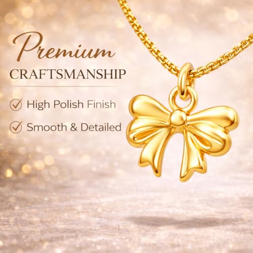 Image of RIDHVEE Anti-Tarnish Gold Plated Pendant Necklace for Women & Girls | Skin Friendly Lightweight Fashion Jewellery | Elegant Minimalist Chain Necklace & Gifting