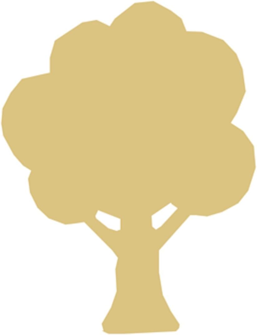 Tree Cutout Unfinished Wood Nature Theme Summer Spring Everyday Decor Door Hanger MDF Shaped Canvas Style 4