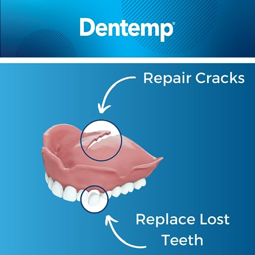 Dentemp Repair Kit - Repair-It Advanced Formula Denture Repair Kit (Pack Of 2) - Denture Repair Kit Repairs Broken Dentures - Denture Repair To Mend Cracks & Replace Loose Teeth #TOP3