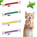 4 Pcs Cat Teeth Cleaning Kitten Teething cat nip Chewing Toy Rope,Filled Natural Catnip Stress Release Cotton Rope Toy,Catnip Toy Bite Rope for Teeth Cleaning,Indoor Cats,Cats Kitty?4 Color?