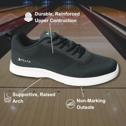 Image of Pyramid Men's Path Lite Seamless Mesh Bowling Shoes - Lightweight Seamless Design, Athletic Fit, Breathable Knit Upper, Universal Slide Soles
