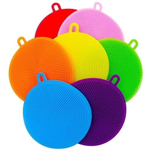 HaappyBox 5 pcs Set Silicone Dishwashing Scrubber for Kitchen | Multipurpose Tools for Kitchen Cleaning | Household Brush (B0C6F9291H) Amazon Price History, Amazon Price Tracker
