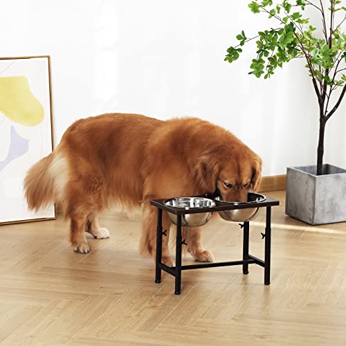 amorus Elevated Dog Bowls, Pet Dog Feeder Adjustable Iron Stand Raised Different Heights 9in to 13in with 2 Removable… - Image 7