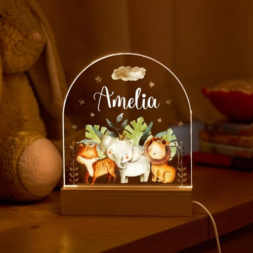 Lámpara de Mesa LED Personalizada para Niños Safari