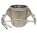 PT Coupling CF400D SS Contractor 316 Stainless Steel Type D Cam and Groove Fitting, 4.0" Socket (Coupler) x 4.0" Female NPT