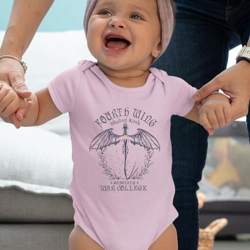 Fourth Wing Dragon Rider Vintage Basgiath War College Infant One-Piece Bodysuit, Soft Cotton2