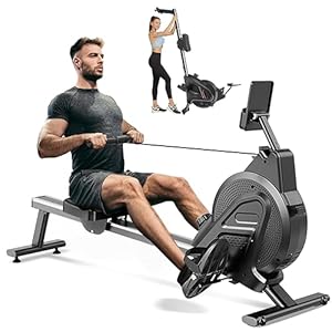 Rameur Pliable Appartement pour Usage Domestique Freinage Magnétique 16 Niveaux de Résistance Rameur d&rsquo;appartement Capacité Maximale 120KG