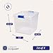 HOMZ 4-Pack Latching Lid, Large Clear Plastic Storage Bins with Lids, 31 Quart, Blue Latch - Stackable Container Boxes for Home, Bathroom, and Office Organization