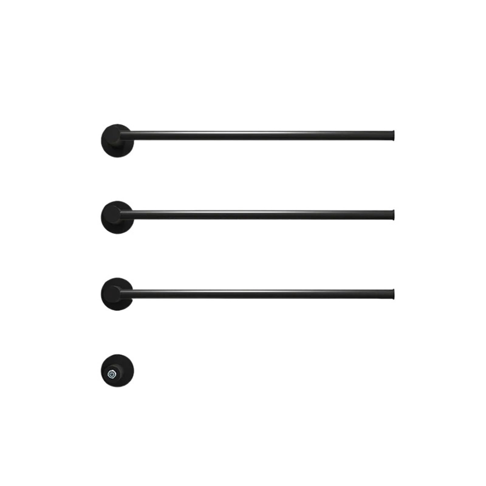 Toallero Eléctrico De Acero Inoxidable. Secador De Toallas Termostático. Radiador De Toallas Montado En La Pared Cables Ocultos Toallero Eléctrico(Black-3 Rods)
