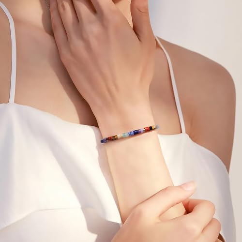 Chakra Bracelets for Women, Healing Crystals Stones Bracelet, 7 Chakras Spiritual Crystal Bracelet Bangle, Yoga Meditation Relax for Womens Anxiety, Stress Relief Gifts For Women2