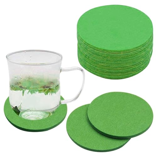 Paquete De 12 Posavasos De Fieltro, Posavasos Aislados, Posavasos Antideslizantes, Manteles Individuales, Posavasos Redondos, Posavasos Reutilizables, Suministros De Cocina