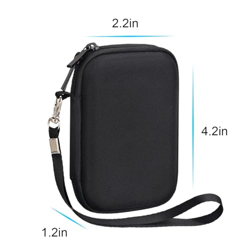 Image of Lacdo Hard Carrying Case for SanDisk Extreme Portable External SSD SDSSDE60 SDSSDE61 250GB 500GB 1TB 2TB USB-C Solid State Drive EVA Shockproof Water Repellent Protective Storage Travel Bag, Black