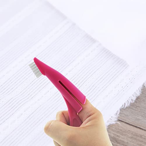 Image of Dog Toothbrush, Tooth Brushing Kit for Dog Teeth Cleaning - Dental Care for Puppies, Cats & Small Pets, Nylon Remove Ergonomic Dog Finger Toothbrush (Red)