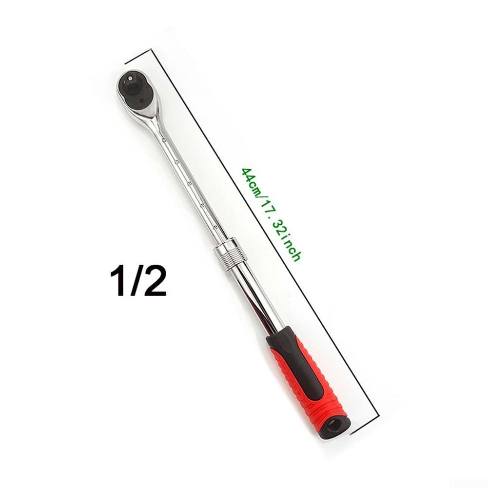 Chiave a cricchetto telescopica bidirezionale a 72 denti con sgancio rapido, attacco regolabile da 1/4 3/8 1/2 pollici per riparazione automatica (3 pezzi)